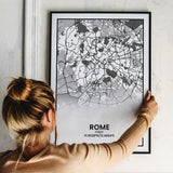 Rome poster print in A4 fotolijst met zwarte rand