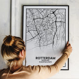 Rotterdam poster print in A4 fotolijst met zwarte rand